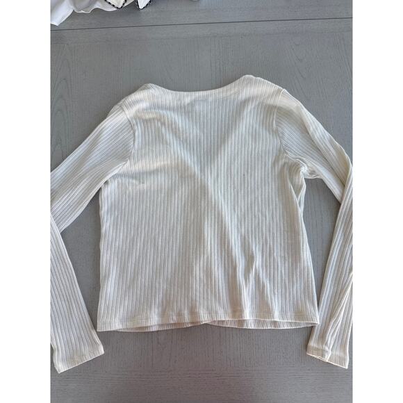 Old Navy White Single Button Cardigan Angelcore Romantic Coquette Cottagecore G - Picture 6 of 6